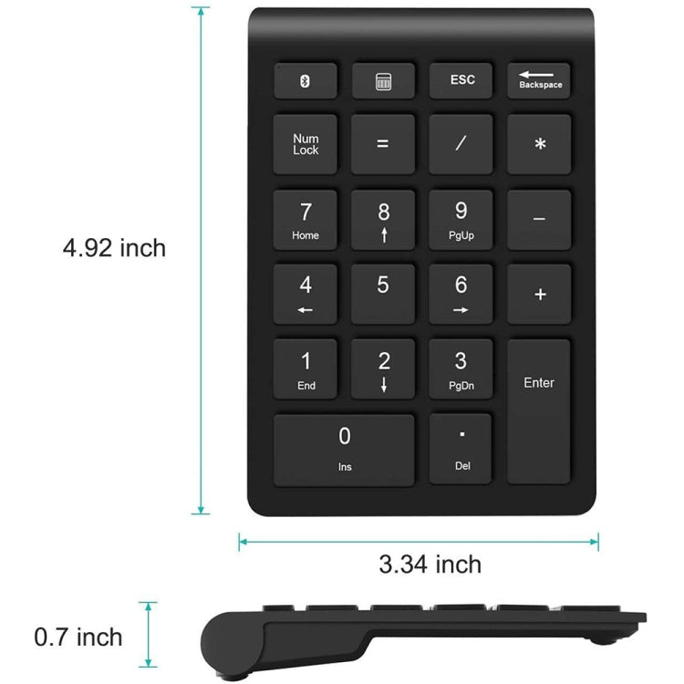 BT304 22 Keys Laptop Mini Wireless Keyboard, Spec: 2.4G (Black) - free shipping - PMC Jewellery - Order now!