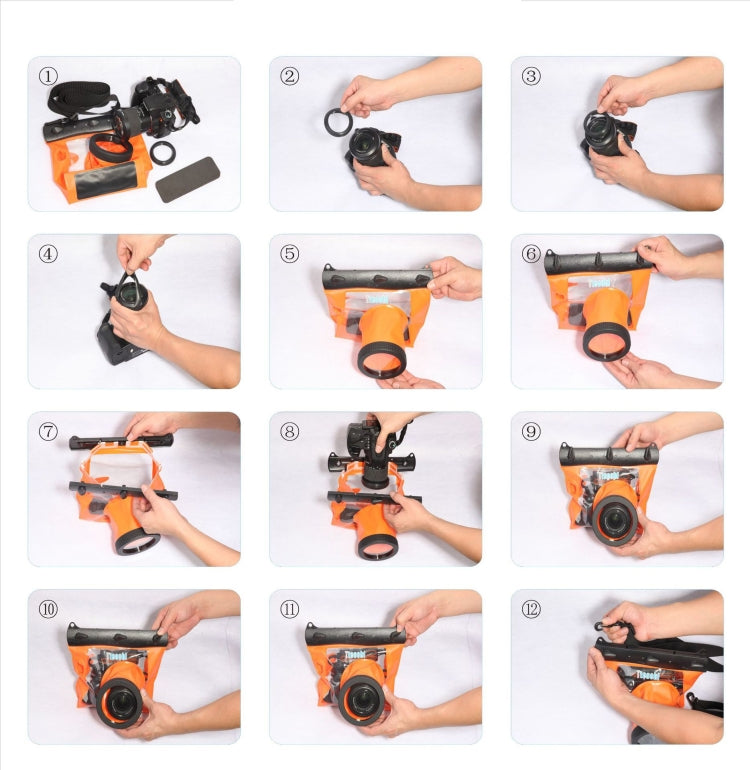 Tteoobl  20m Underwater Diving Camera Housing Case Pouch  Camera Waterproof Dry Bag, Size: M(White) - free shipping - PMC TechLife - Order now!