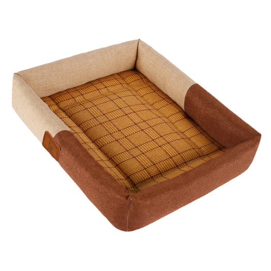 YD-XD03 Summer Pet Breathable Cooler Mat Pet Bed, Size: 77x62cm(Coffee Khaki) - Beds by PMC Jewellery | Online Shopping South Africa | PMC Jewellery | Buy Now Pay Later Mobicred