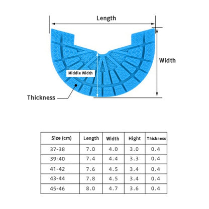 2 Pairs Thickened Rubber Sole Heel Wear-Resistant Non-Slip Patch, Size: 41-42cm(Transparent) - Shoes Care by PMC Jewellery | Online Shopping South Africa | PMC Jewellery