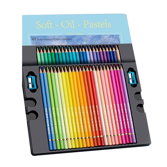 48 Colors Oily Bright Color Pencil Studio Special Set Macaron - Art Supplies by PMC Jewellery | Online Shopping South Africa | PMC Jewellery | Buy Now Pay Later Mobicred