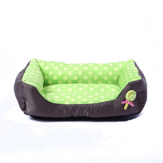 Cartoon Pet Kennel Square Cushion For Small And Medium Pet, Specification: L(Green) - Beds by PMC Jewellery | Online Shopping South Africa | PMC Jewellery | Buy Now Pay Later Mobicred