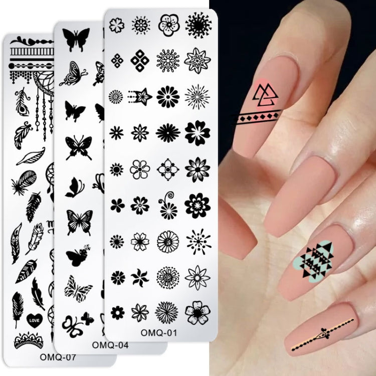 5 PCS Nail Art Print Template Nail Art Tools(OMQ-02) - Nail Art Equipment by PMC Jewellery | Online Shopping South Africa | PMC Jewellery | Buy Now Pay Later Mobicred