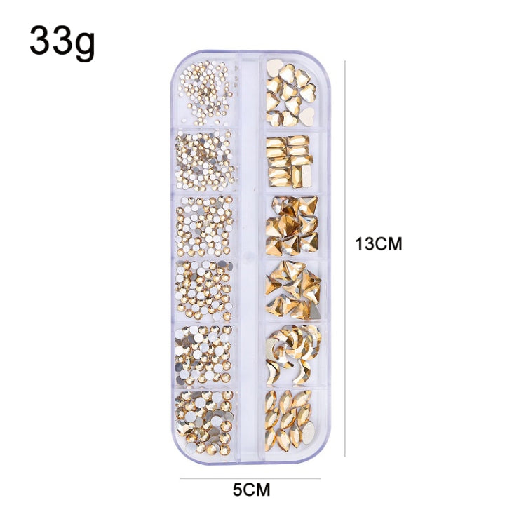 12 Grid Flat Bottom Shaped Nail Rhinestones Nail Decoration, Specification: 06 - Nail Stickers by PMC Jewellery | Online Shopping South Africa | PMC Jewellery | Buy Now Pay Later Mobicred