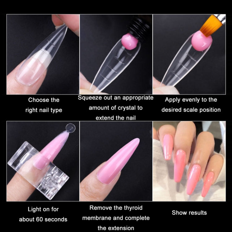 2 Boxes Nail Crystal Rapid Light Therapy Extension Nail Model, Shape: 120 PCS 03 - free shipping - PMC Jewellery - Order now!