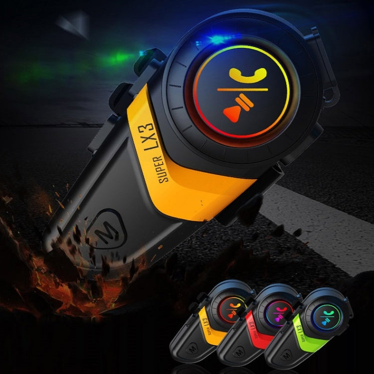 Motorcycle Helmet Call Music Navigation Bluetooth Headset, Color: Yellow(Hard Pipe Microphone) - Motorcycle Walkie Talkie by PMC TechLife | Online Shopping South Africa | PMC TechLife | Buy Now Pay Later Mobicred