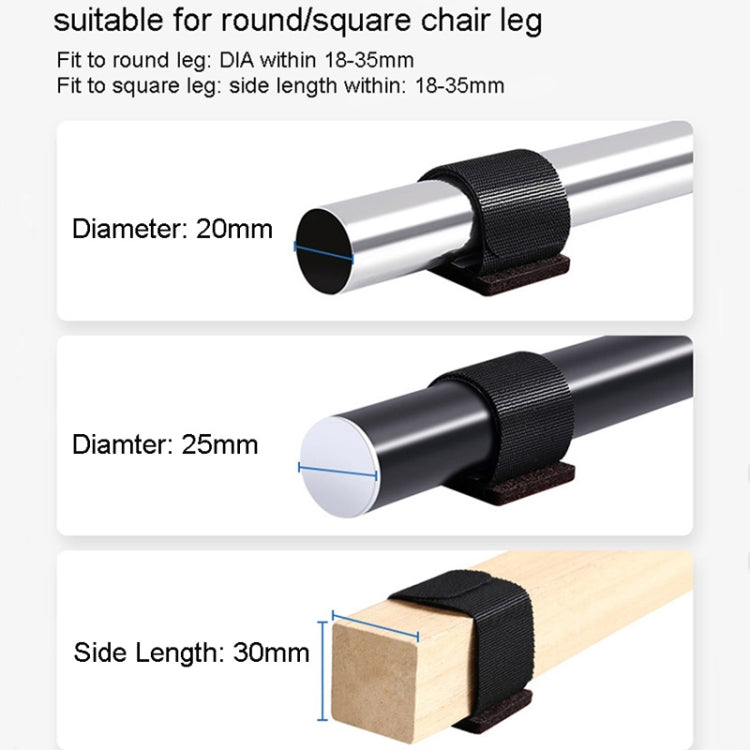 6 PCS U-shaped Iron Tube Dining Table Foot Cover Office Computer Chair Leg Protector(18-35mm) - Furniture Accessories by PMC TechLife | Online Shopping South Africa | PMC TechLife