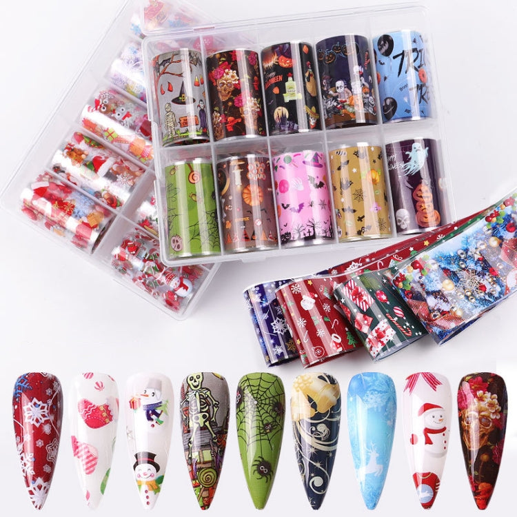 TZ0257 4x100cm Halloween Christmas Nail Art Starry Sticker Set without Nails(01) - Nail Stickers by PMC Jewellery | Online Shopping South Africa | PMC Jewellery | Buy Now Pay Later Mobicred