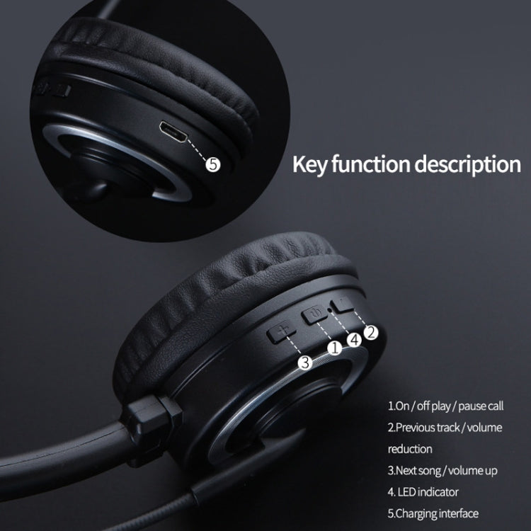 DANYIN BH69 Unilateral Bluetooth Business Talk Headset Customer Service Wireless Voice Wheat(Black) - free shipping - PMC Jewellery - Order now!