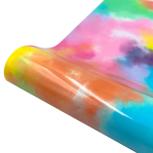 Clouds Watercolor Tie Dye Heat Transfer Vinyl Make Sign Pattern Cricut Film 30x 50cm(Colored) - DIY Apparel Sewing by PMC Jewellery | Online Shopping South Africa | PMC Jewellery