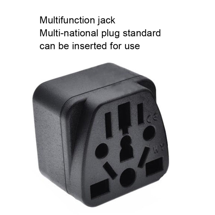 10 PCS WY-6 10A 250V Porous US Conversion Plug(Black) - Plug Adaptor by PMC TechLife | Online Shopping South Africa | PMC TechLife | Buy Now Pay Later Mobicred