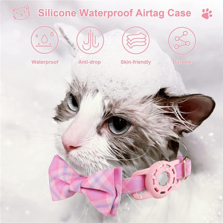 Pet Tracker Collar Insert Buckle Bow Collar For AirTag(Pink) - Pet Series by PMc TechLife | Online Shopping South Africa | PMc TechLife | Buy Now Pay Later Mobicred