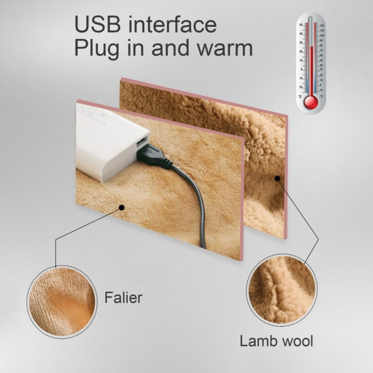 5V USB Electric Blanket Multi-functional Hand Warmer Knee Pad Flannel  Blanket 60x80cm(Camel) - Electric Blankets by PMC TechLife | Online Shopping South Africa | PMC TechLife | Buy Now Pay Later Mobicred