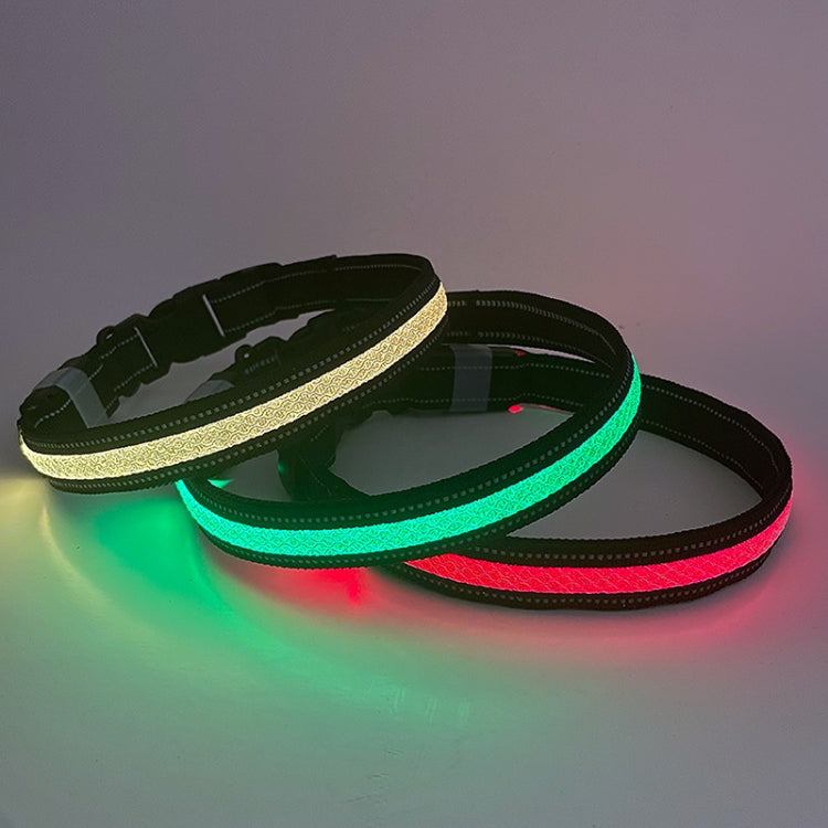 LED Rechargeable Wear-resistant and Waterproof Pet Lighting Collar, Size: L(Black) - Collars by PMC TechLife | Online Shopping South Africa | PMC TechLife | Buy Now Pay Later Mobicred