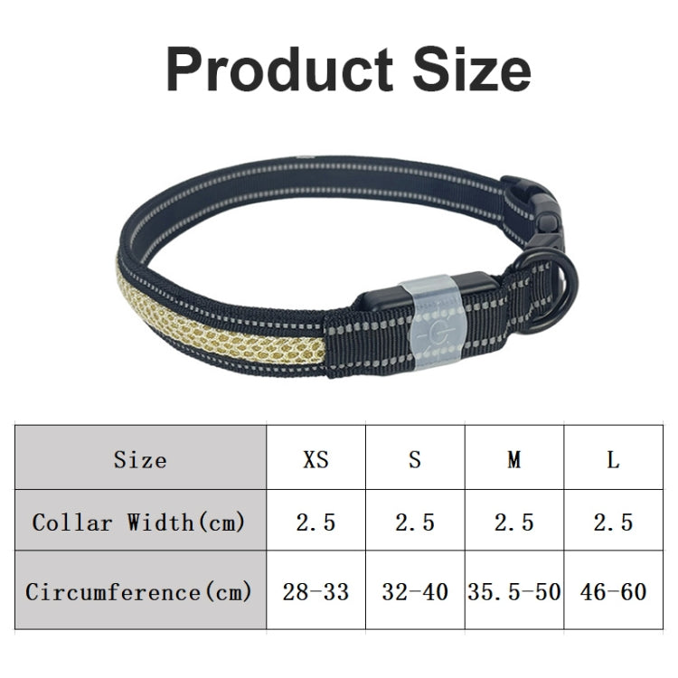 LED Rechargeable Wear-resistant and Waterproof Pet Lighting Collar, Size: L(Black) - Collars by PMC TechLife | Online Shopping South Africa | PMC TechLife | Buy Now Pay Later Mobicred