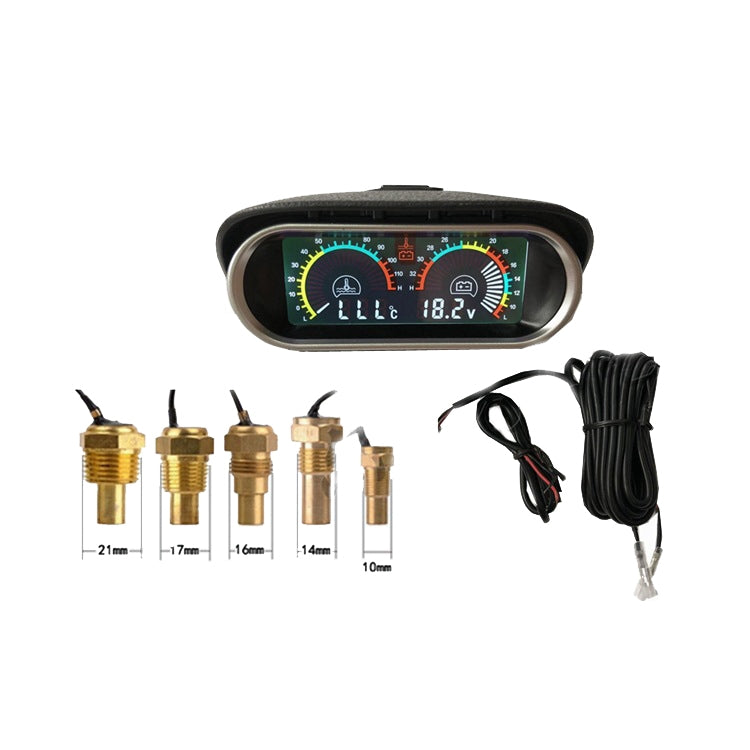 Agricultural Vehicle Car Modification Instrument, Style: Water Temperature (14mm) With Voltage - Clocks & Car Meters by PMC TechLife | Online Shopping South Africa | PMC TechLife | Buy Now Pay Later Mobicred