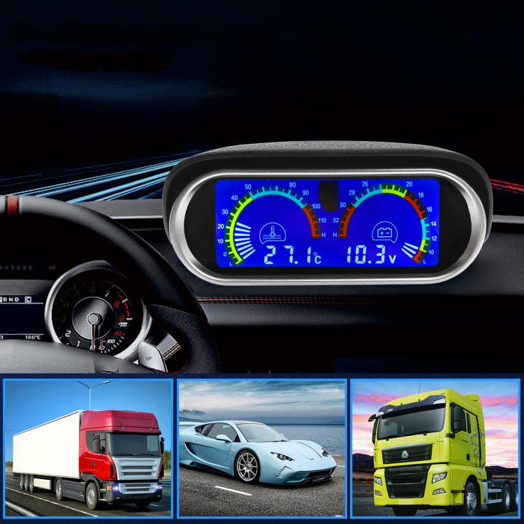 Agricultural Vehicle Car Modification Instrument, Style: Water Temperature (14mm) With Voltage - Clocks & Car Meters by PMC TechLife | Online Shopping South Africa | PMC TechLife | Buy Now Pay Later Mobicred