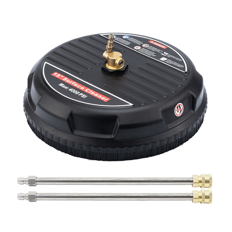 Round Floor Scrubber High Pressure Cleaner, Size: 15 inch Plastic+2 Shots - Car Washer & Accessories by PMC TechLife | Online Shopping South Africa | PMC TechLife
