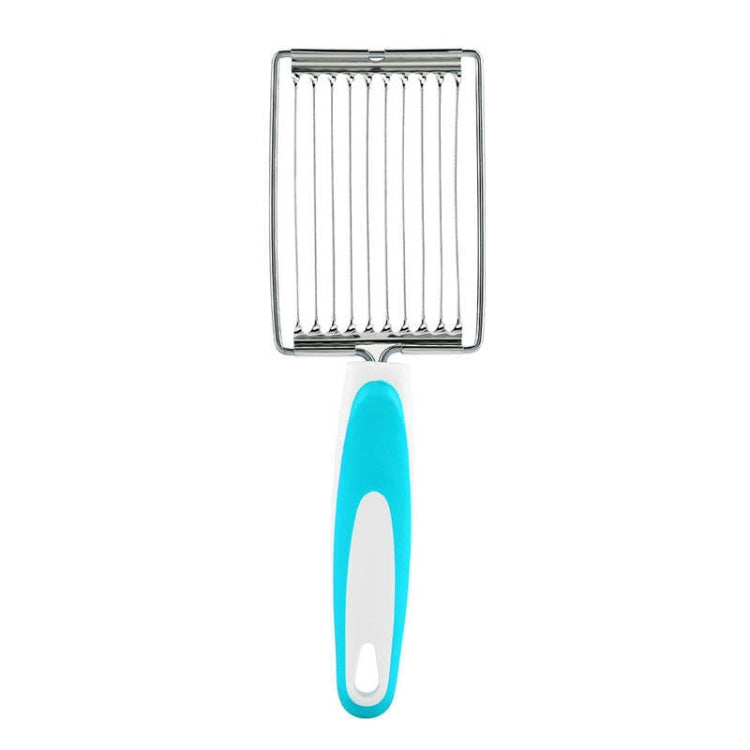 Tomato Luncheon Meat Slicer Non-slip Stainless Steel Fruit Cutter(Blue) - free shipping - PMC TechLife - Order now!