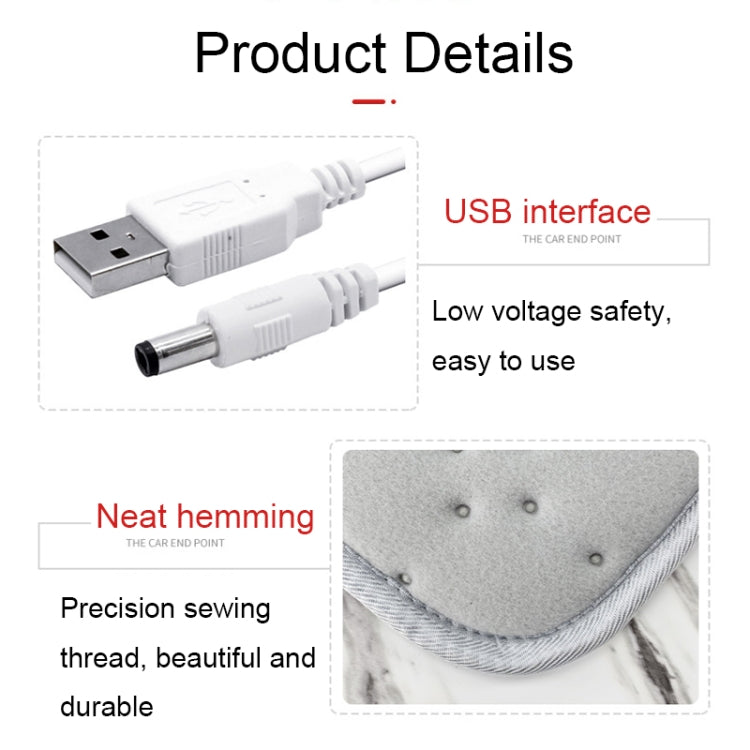 11696 5V USB Plug-in Car Timing Heating Seat Cushion(45x45cm) - Seat Accessories by PMC TechLife | Online Shopping South Africa | PMC TechLife | Buy Now Pay Later Mobicred