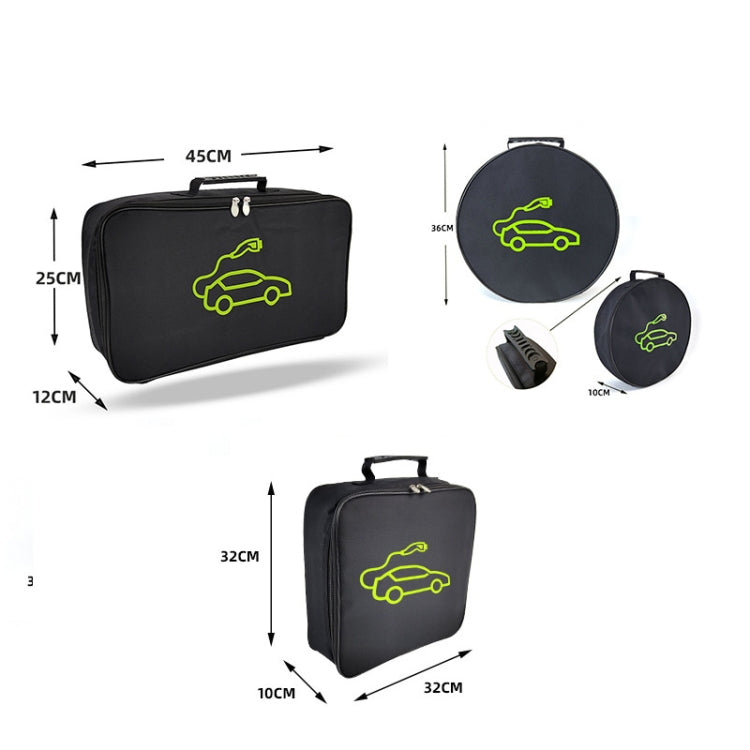 Car Charging Cable Storage Bag Carry Bag For Electric Vehicle Charger Plugs,Spec: Round Without Logo - EV Charger Accessories by PMC TechLife | Online Shopping South Africa | PMC TechLife