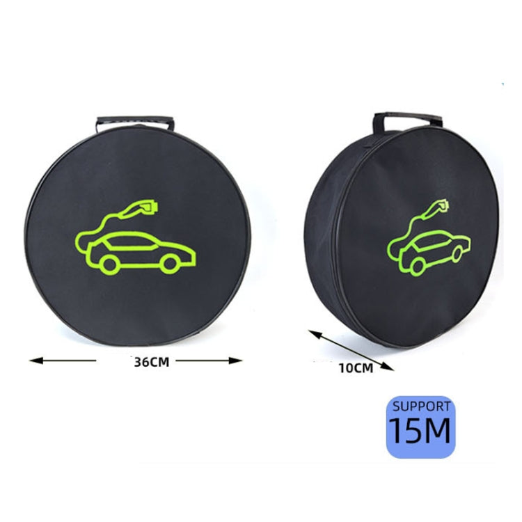Car Charging Cable Storage Bag Carry Bag For Electric Vehicle Charger Plugs,Spec: Round  With Logo - EV Charger Accessories by PMC TechLife | Online Shopping South Africa | PMC TechLife