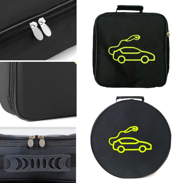 Car Charging Cable Storage Bag Carry Bag For Electric Vehicle Charger Plugs,Spec: Square Without Logo - EV Charger Accessories by PMC TechLife | Online Shopping South Africa | PMC TechLife