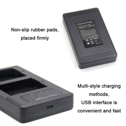 NP-FW50 Vertical Dual Charge SLR Camera Battery Charger - Battery USB Charger by PMC Jewellery | Online Shopping South Africa | PMC Jewellery