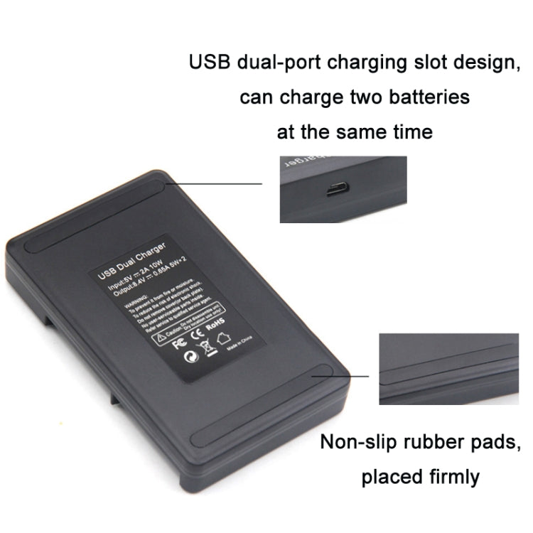 LP-E6 SLR Camera Vertical Dual Battery Charger - Battery USB Charger by PMC TechLife | Online Shopping South Africa | PMC TechLife | Buy Now Pay Later Mobicred