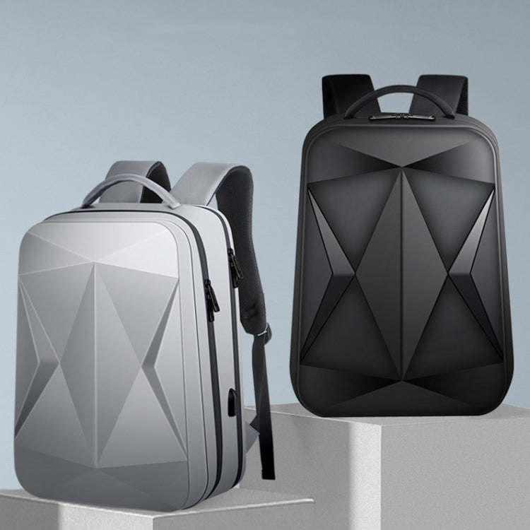 160 Large Capacity ABS Waterproof Laptop Backpack with USB Charging Port(Black) - Backpack by PMC TechLife | Online Shopping South Africa | PMC TechLife | Buy Now Pay Later Mobicred