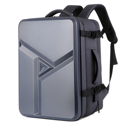 Large-capacity Waterproof Expandable Hard Shell Backpack with USB Charging Hole(161 Dark Gray) - Backpack by PMC Jewellery | Online Shopping South Africa | PMC Jewellery