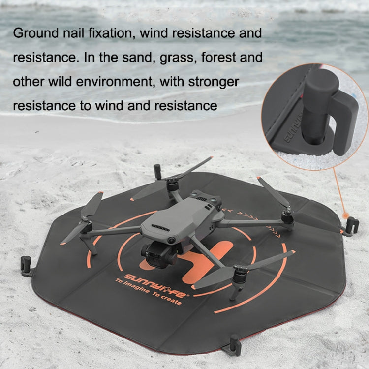 Sunnylife TJP09 For DJI Avata / Mini 3 Pro 60cm Waterproof Double Sided Folding Apron(Black Red) - Other by PMC TechLife | Online Shopping South Africa | PMC TechLife | Buy Now Pay Later Mobicred