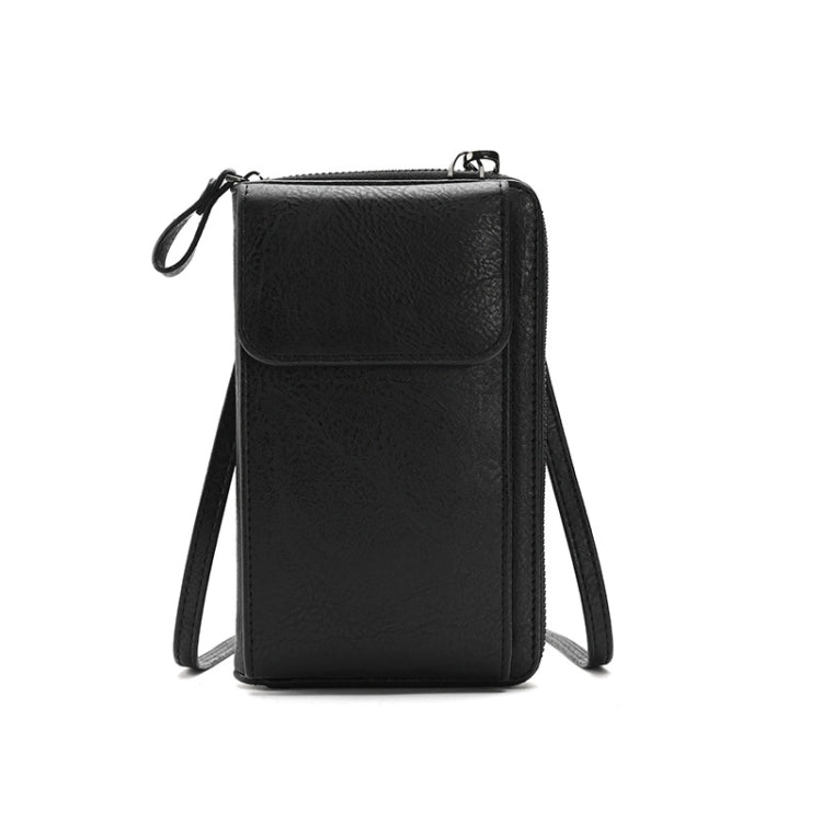 Lady Purse Shoulder Crossbody Bag Multi-functional Mobile Phone Bag(Black) - Single-shoulder Bags by PMC TechLife | Online Shopping South Africa | PMC TechLife | Buy Now Pay Later Mobicred