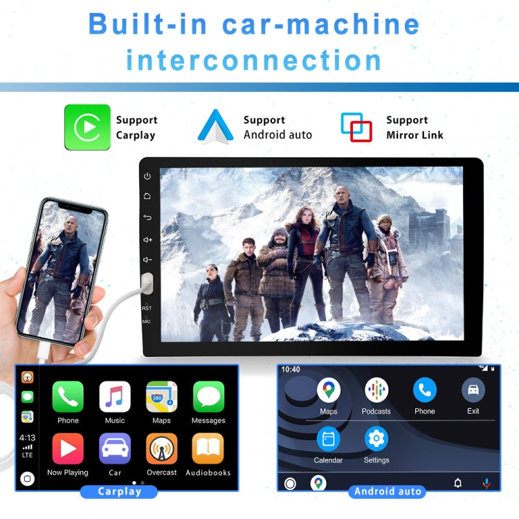 Q3570 9 inch Carplay Single Spindle MP5 Player, Style: Standard+8 Light Camera - Car MP3 & MP4 & MP5 by PMC TechLife | Online Shopping South Africa | PMC TechLife | Buy Now Pay Later Mobicred