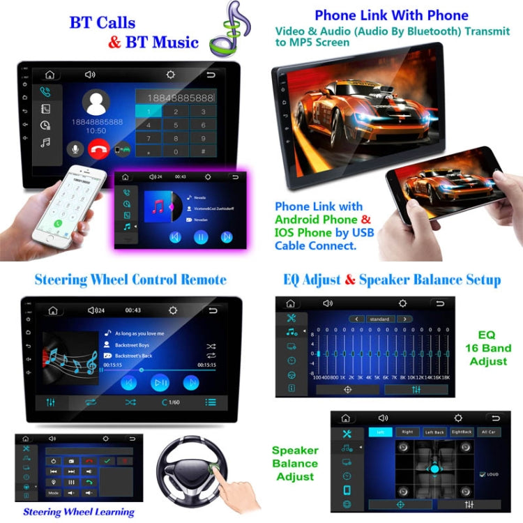 C7001 7 inch Touch Screen Built-In CarPlay Car MP5 Player, Style: Standard+12 Light Camera - Car MP3 & MP4 & MP5 by PMC TechLife | Online Shopping South Africa | PMC TechLife | Buy Now Pay Later Mobicred