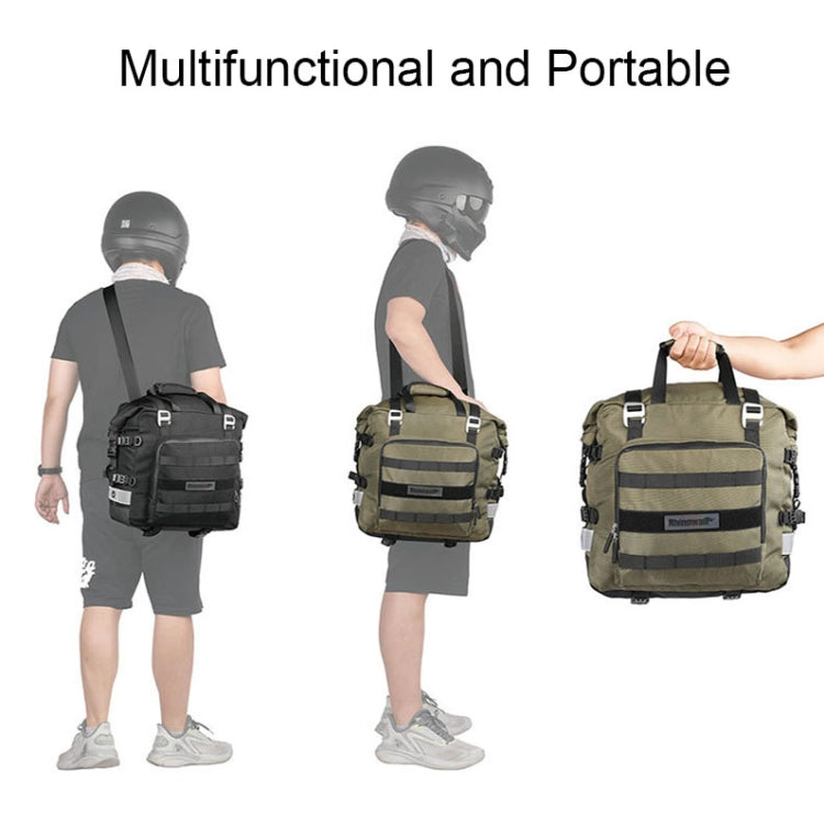 Rhinowalk MT2040 20L Large Capacity Waterproof Quick Release Motorcycle Side Bag(Green) - Bags & Luggages by PMC TechLife | Online Shopping South Africa | PMC TechLife | Buy Now Pay Later Mobicred