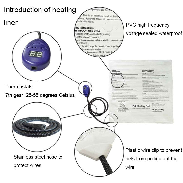 30x30cm Red 12V Low Voltage Multifunctional Warm Pet Heating Pad Pet Electric Blanket(AU Plug) - Pads by PMC TechLife | Online Shopping South Africa | PMC TechLife | Buy Now Pay Later Mobicred