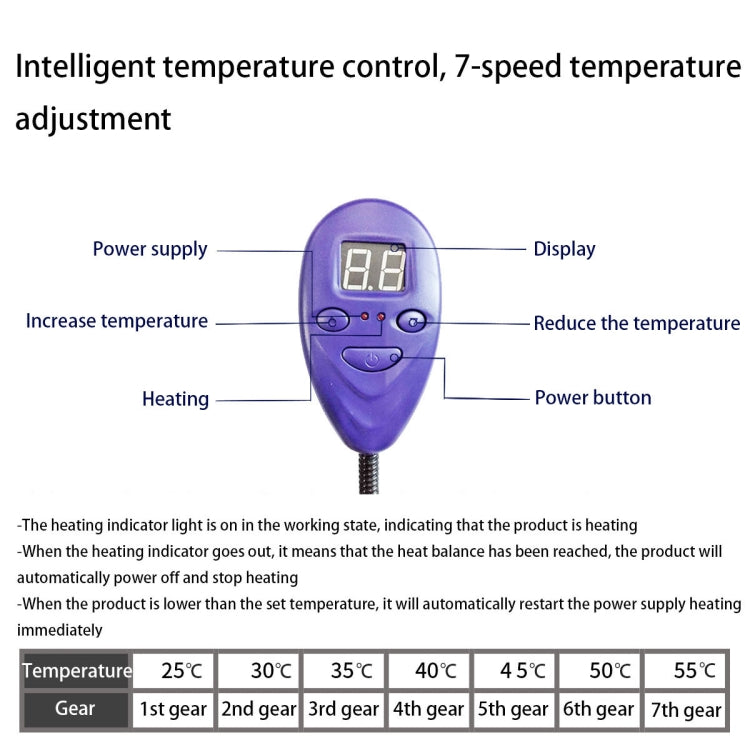 65x40cm Blue 12V Low Voltage Multifunctional Warm Pet Heating Pad Pet Electric Blanket(US Plug) - Pads by PMC TechLife | Online Shopping South Africa | PMC TechLife | Buy Now Pay Later Mobicred