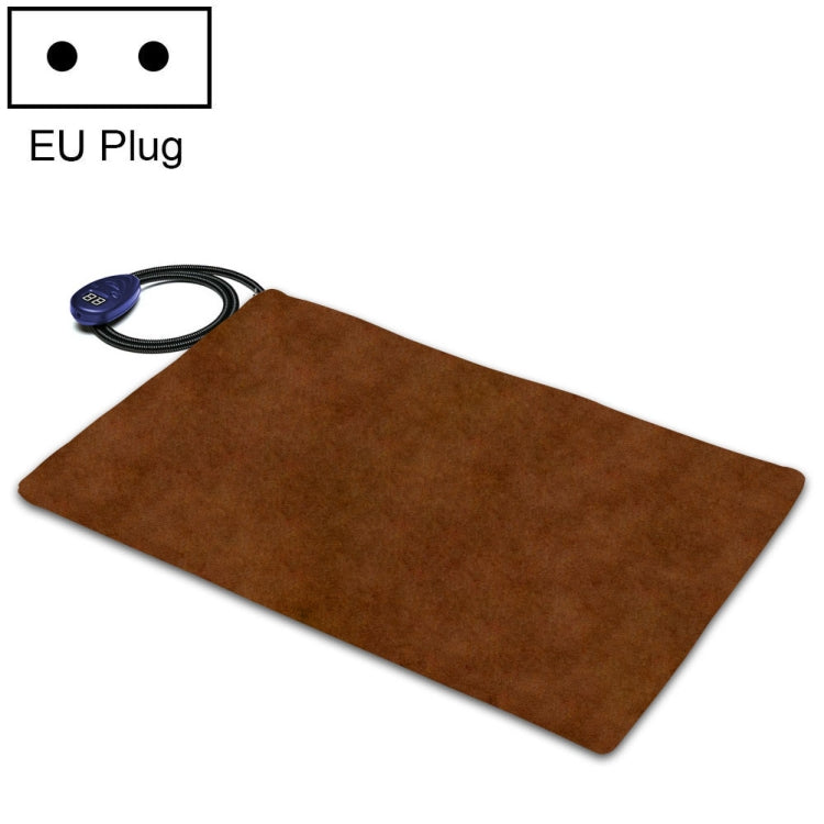 65x40cm Coffee 12V Low Voltage Multifunctional Warm Pet Heating Pad Pet Electric Blanket(EU Plug) - Pads by PMC TechLife | Online Shopping South Africa | PMC TechLife | Buy Now Pay Later Mobicred