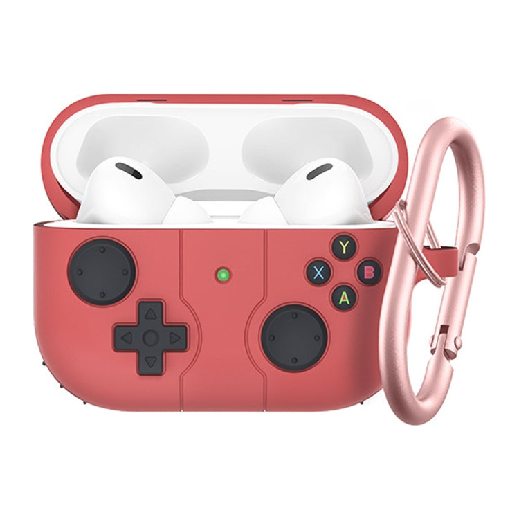 For Airpods Pro 2 Soft Shell Drop-proof Silicone Headphone Cover With Hook(Watermelon Red) - For AirPods Pro 2 by PMC Jewellery | Online Shopping South Africa | PMC Jewellery | Buy Now Pay Later Mobicred