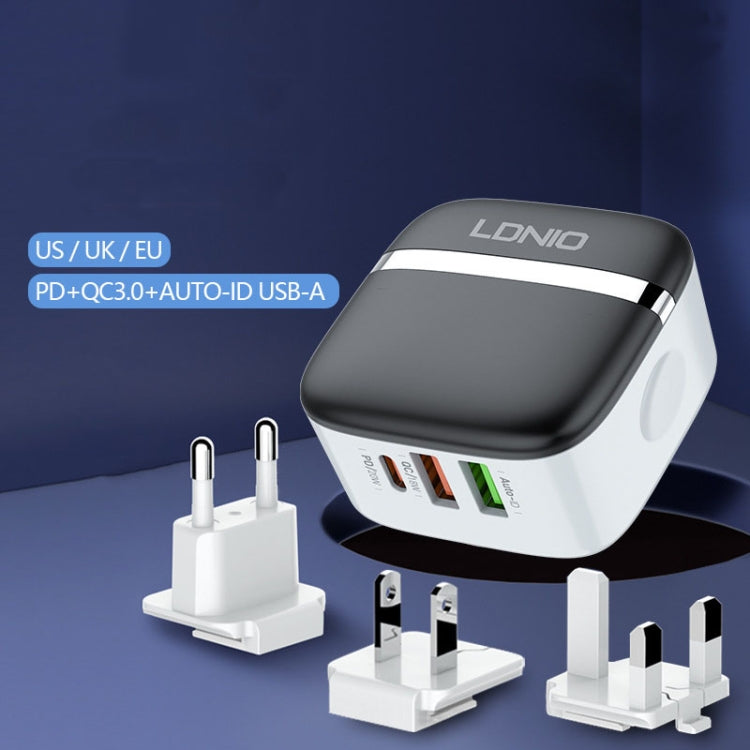 LDNIO A3513Q 32W QC3.0 3 USB Ports Phone Adapter EU Plug with Type-C Cable - free shipping - PMC TechLife - Order now!