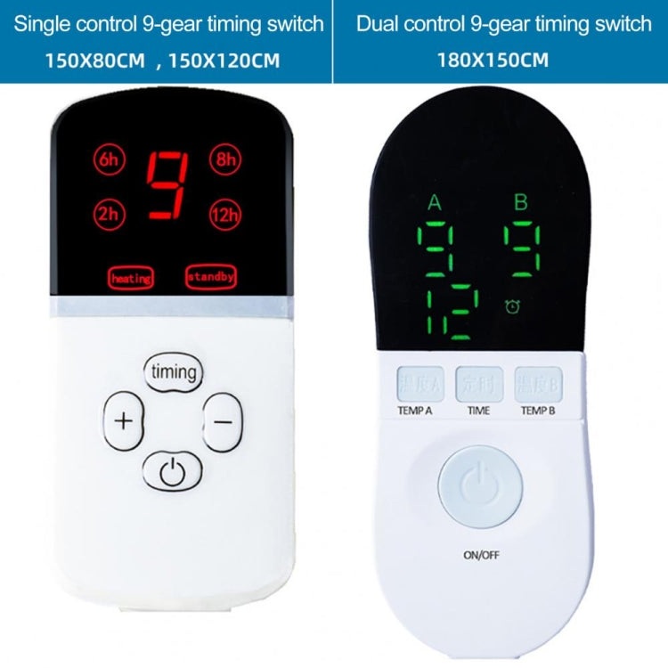 150x120cm Single Control Adjustable Temperature Electric Blanket Electric Mattress(EU Plug) - Electric Blankets by PMC TechLife | Online Shopping South Africa | PMC TechLife