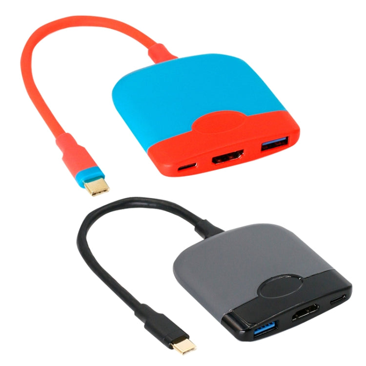 H0231 For Mobile / Nintendo Switch Expansion Dock Portable Base(Red Blue) - Others by PMC TechLife | Online Shopping South Africa | PMC TechLife