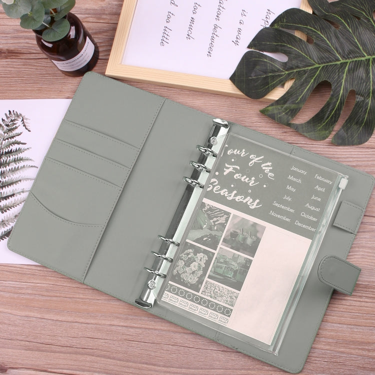 A5 Macaron Notebook PU Loose-leaf Cash Budget Handbook(Black) - Notebooks by PMC TechLife | Online Shopping South Africa | PMC TechLife | Buy Now Pay Later Mobicred