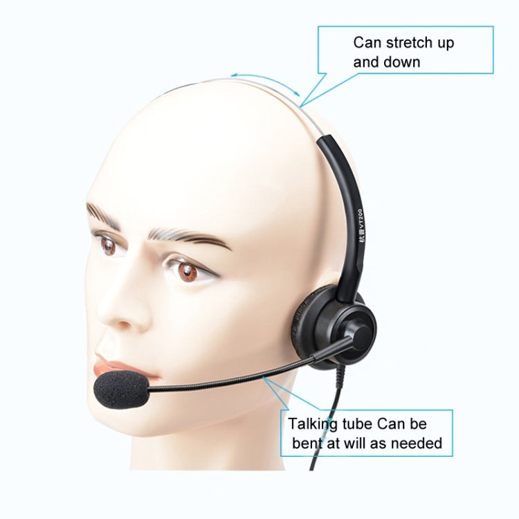 VT200 Single Ear Telephone Headset Operator Headset With Mic,Spec: 3.5mm Single Plug with Tuning - Microphones & Headsets by PMC Jewellery | Online Shopping South Africa | PMC Jewellery | Buy Now Pay Later Mobicred