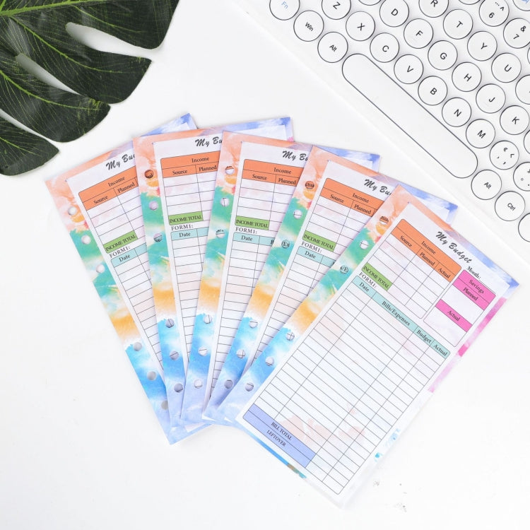 A6 6 Hole Budget Book Loose-leaf Replacement Core Handbook Insert,Spec: 3 In 1 - Notebooks by PMC TechLife | Online Shopping South Africa | PMC TechLife