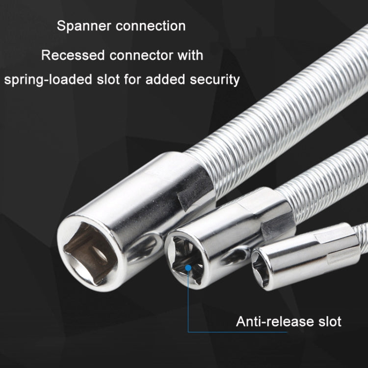 3 PCS/Set 1/4-3/8-1/2 Sleeve Extension Bendable Universal Joint Rod, Color: Black - Hand Tool Sets by PMC TechLife | Online Shopping South Africa | PMC TechLife | Buy Now Pay Later Mobicred