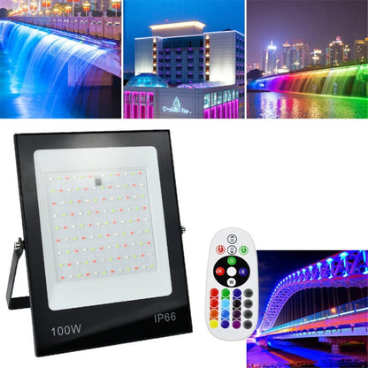 100W Colorful RGB Changing LED Flood Light With Remote Control - Floodlights by PMC Jewellery | Online Shopping South Africa | PMC Jewellery