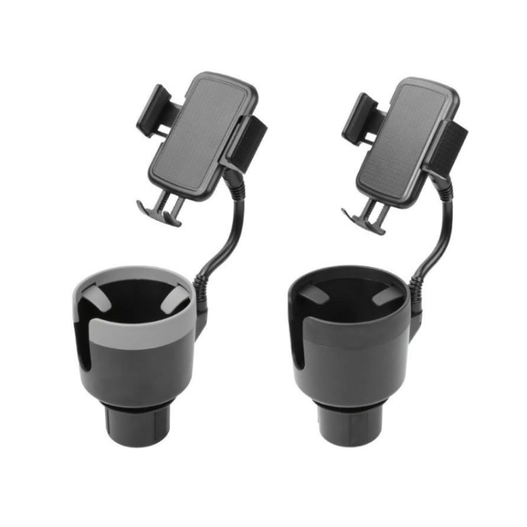 2 in 1 Multifunctional Car Cup Holder Extra Large Mobile Phone Holder(Black) - Car Drink Holders by PMC Jewellery | Online Shopping South Africa | PMC Jewellery | Buy Now Pay Later Mobicred