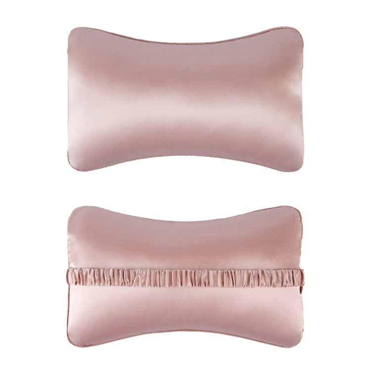 TZ19 Silk Car Head Pillow Car Memory Foam Comfort Lumbar Support(Pink) - Seat Accessories by PMC Jewellery | Online Shopping South Africa | PMC Jewellery | Buy Now Pay Later Mobicred